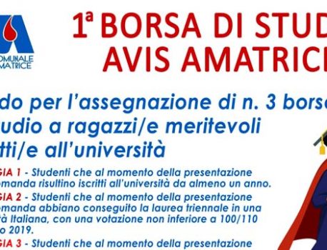 Borsa di Studio Avis Amatrice